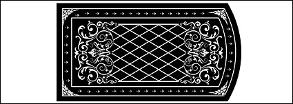 Black and white pattern vector material-3