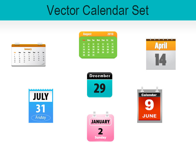 Free Vector Calendar Icons