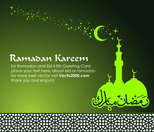 Islamic Greeting Card for Holy Month of Ramadan Kareem