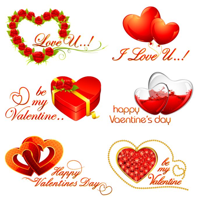 Valentine Heart Elements