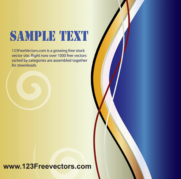 Wavy Page Layout Vector
